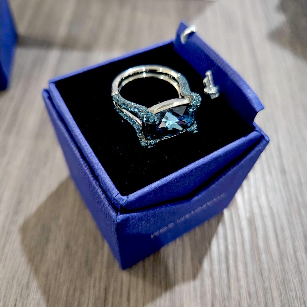 Swarovski Blue Crystal Ring